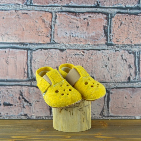 Pegres Barefoot vildist sisejalatsid kollased/rohelised